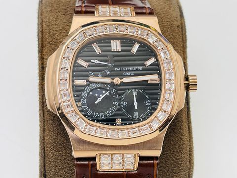 Đồng hồ nam patek* philippe* máy cơ dây cá sấu VIP 1:1