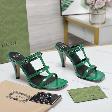 Dép cao gót GUCCI* da bóng cao 9cm đẹp sang VIP 1:1