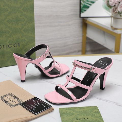 Dép cao gót GUCCI* da bóng cao 9cm đẹp sang VIP 1:1