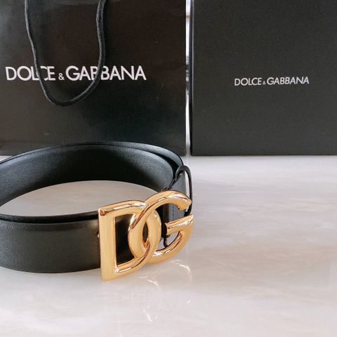 Belt DG* nam nữ bản 4.0cm dây da bò lỳ mặt Logo