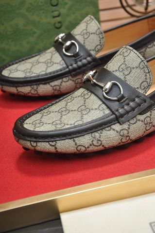 Giày lười GUCCI* canvas hoạ tiết Logo đẹp