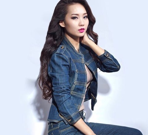 Áo khoác jeans nữ kiểu độc đẹp sang