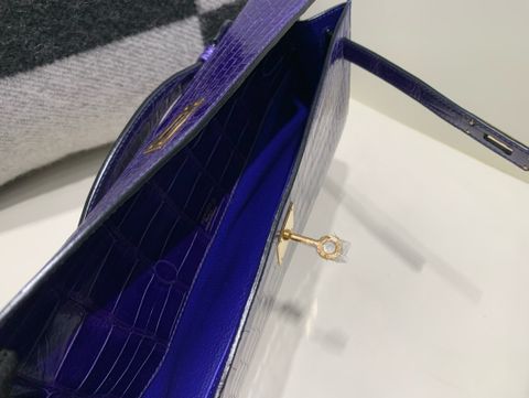 Clutch Hermes* kelly da cá sấu VIP 1:1