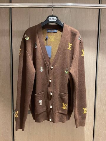 Áo cardigan len nữ LV* hoạ tiết Monogram VIP 1:1