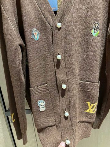 Áo cardigan len nữ LV* hoạ tiết Monogram VIP 1:1