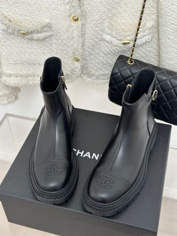 Boot chanel* cao 4,5cm da bò dáng khoẻ đẹp VIP 1:1