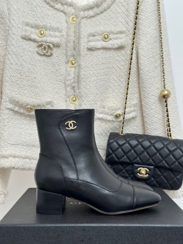 Boot chanel* gót vuông cao 6cm da bò mềm xịn đẹp VIP 1:1