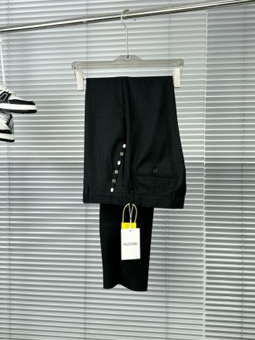 Bộ vest suit nam VALENTINO* kẻ sọc đen ve cổ nẹp bạc cực đẹp sang lịch lãm độc đáo VIP 1:1