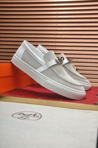 Giày slip on nam HM* chất vải canvas lót da bê khoá bạc đẹp VIP 1:1