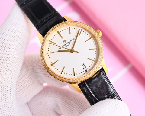 Đồng hồ nữ VACHERON* CONSSTANTIN* dây da máy cơ VIP 1:1