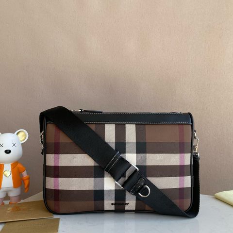 Túi nam BURBERRY* đeo chéo hai màu kẻ đẹp cao cấp