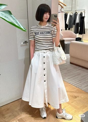 Áo nữ Di*or*  sọc hồng trắng