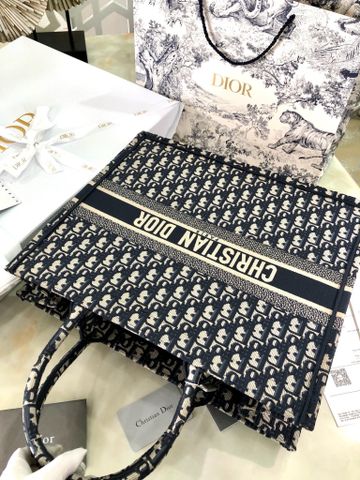 Túi xách nữ Dior* book tote hoạ tiết oblique xanh đen đẹp sang SIÊU CẤP