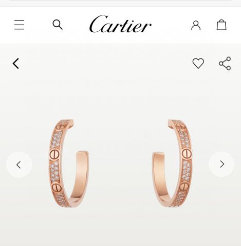Khuyên tai Cartier* nạm đá SIÊU CẤP
