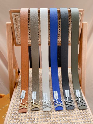 Belt nam L*V dây da bò mềm cao cấp Dây da sử dụng được cả hai mặt đẹp và tiện lợi