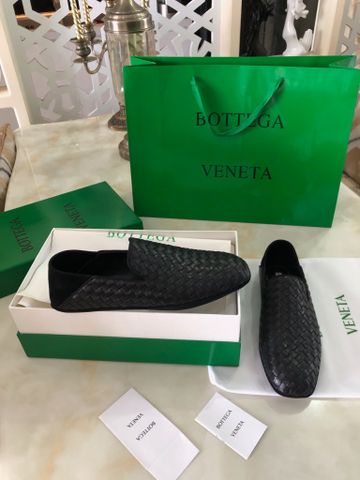 Giày lười BV Bottega* da bê đan gót phối da lộn có thể đi dẫm gót đẹp SIÊU CẤP