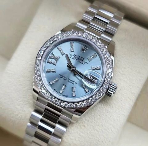 Đồng hồ nữ rolex* dây kim loại case 31mm mặt xanh có cả hàng super và hàng VIP 1:1