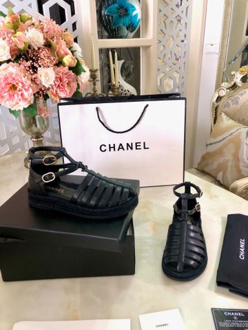 Sndal rọ chanel* đế cói da bò xịn kiểu đẹp VIP 1:1