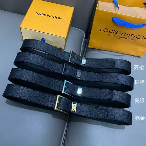 Belt nam Louis* LV* bản 3,5cm dây da bò mềm SIÊU CẤP