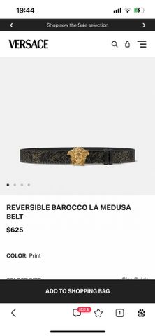 Belt nam VERSACE* dây da bò in hoạ tiết hàng độc SIÊU CẤP