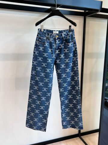 Quần jeans nữ ce*line* hoạ tiết logo đẹp độc VIP 1:1