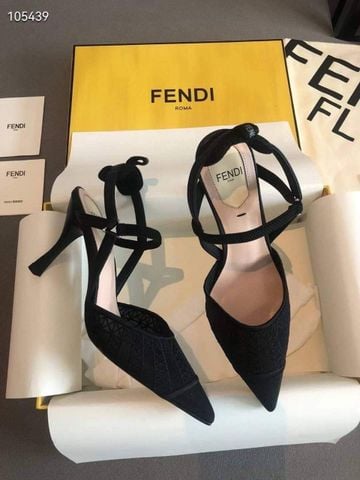 Giày cao gót FENDI* ren lưới hai loại chiều cao đẹp VIP 1:1