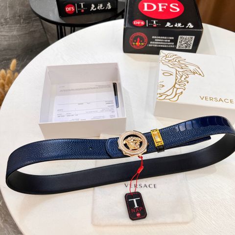 Belt nam VERSACE* dây da vân chân đà điểu đẹp độc