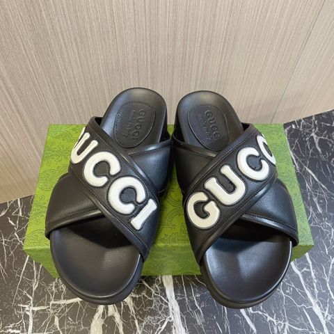 Dép GUCCI* / sandal GUCCI* nam nữ da bò lỳ đẹp cao cấp