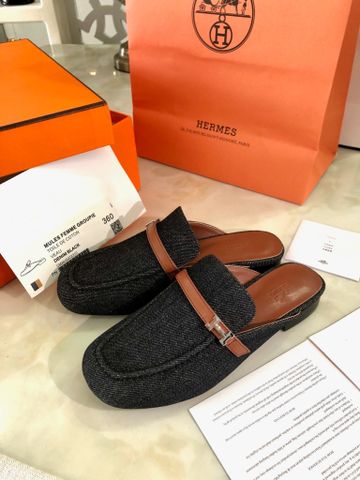 Sục nữ Hermes* chất denim lót da bê xịn đẹp VIP 1:1