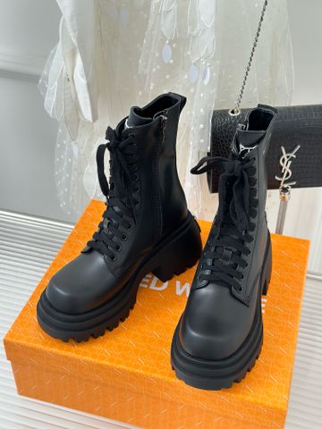 Boot Naked* WWolfe* dáng cột dây da bò đế cao 9cm đẹp độc chất VIP 1:1