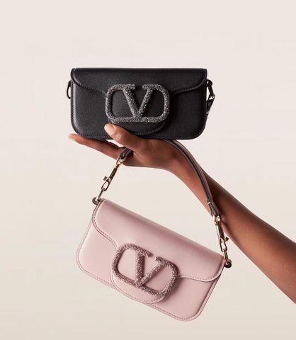 Túi xách nữ VALENTINO* size mini 20cm khoá logo nạm đá đẹp sang SIÊU CẤP