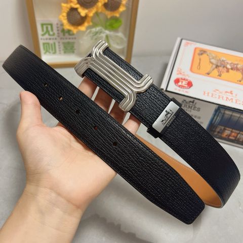 Belt nam HERMES* bản 3,8cm da bò cao cấp