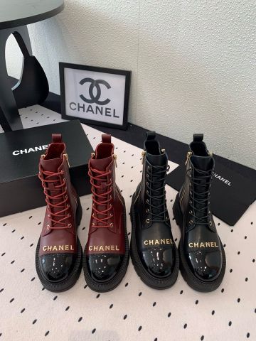 Boot CHNEL* cổ lỡ da bò lỳ đẹp cao cấp VIP 1:1