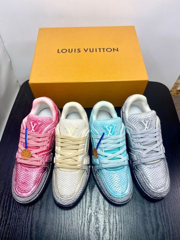 Giày thể thao nam Louis* LV* trainer da vân rắn màu nhuộm loang đẹp độc VIP 1:1