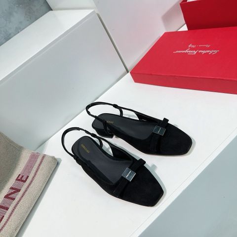 Giày sandal hở gót SALVATORE* da bóng đẹp VIP 1:1