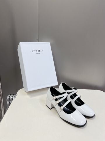 Giày nữ ce*line*  Mary Jane gót vuông 6cm