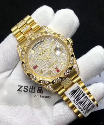 Đồng hồ cơ rolex mạ vàng hàng like auth 1:1