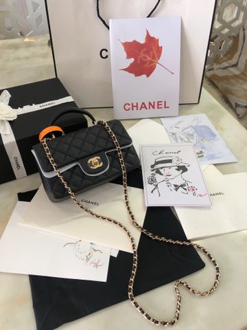 Túi xách nữ chanel* classic handle da hạt size 20cm VIP 1:1