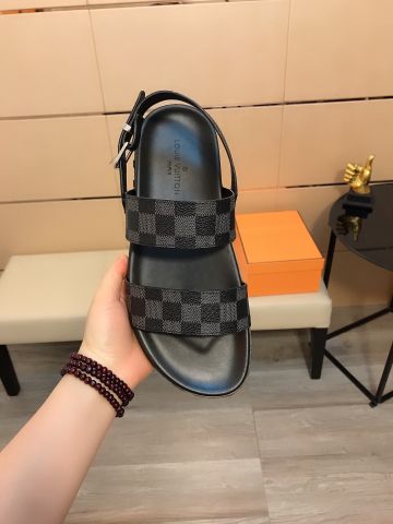 Sandal nam LV* quai hoạ tiết cao cấp