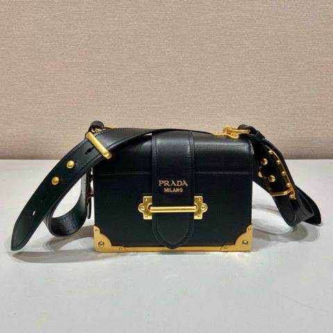 Túi xách nữ PRADA* 19cm nẹp kim loại