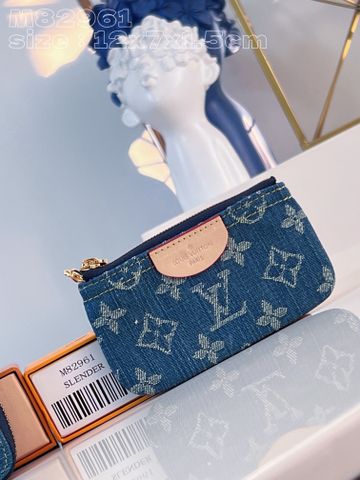 Ví nữ LV* dáng nhỏ denim Monogram xanh VIP 1:1