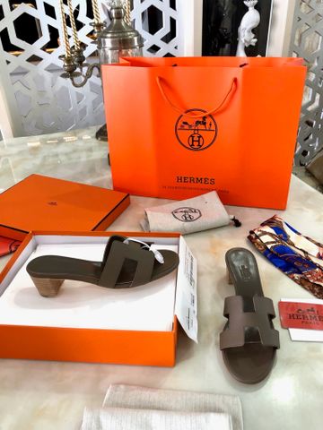 Dép nữ Hermes* gót vuông 5cm nhiều màu đẹp VIP 1:1