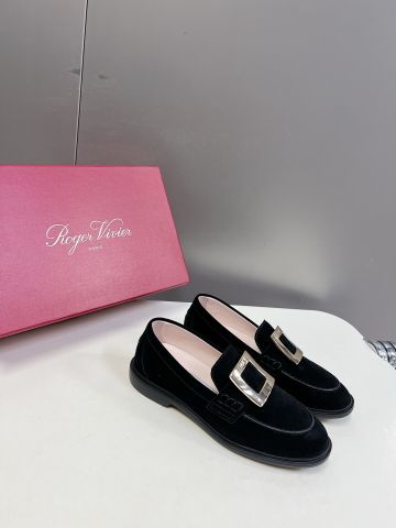 Giày nữ Loafer Roger* Vivie*r da lộn VIP 1:1