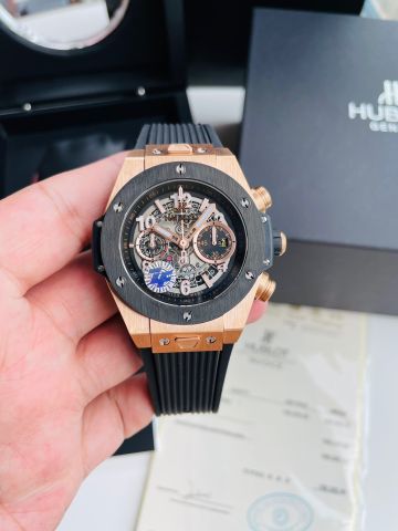 Đồng hồ nam thể thao hublot* lộ cơ dây cao su đẹp độc VIP 1:1