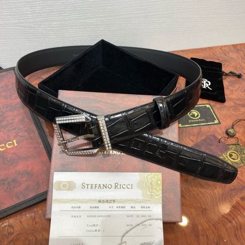 Belt nam Stefano* Ricci* dây cá sấu mặt nạm kim nhân tạo đẹp lịch lãm VIP 1:1