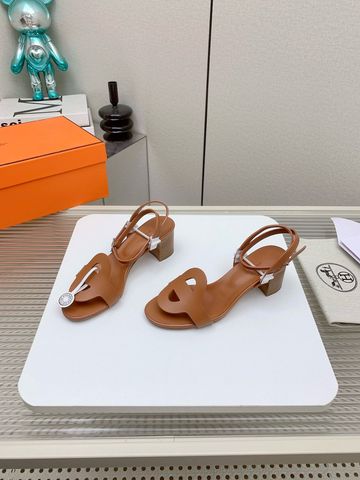 Sandal nữ Hermes* gót vuông cao 5cm đẹp sang VIP 1:1