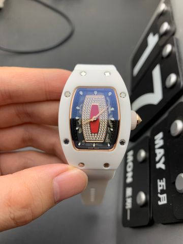 Đồng hồ nữ RICHARD* MILLE* dây cao su màu trắng VIP 1:1