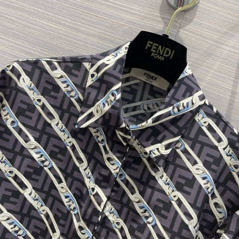 Sơ mi nam nữ FENDI* hoạ tiết VIP 1:1