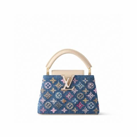Túi xách nữ  L*V Capucines Mini Denim