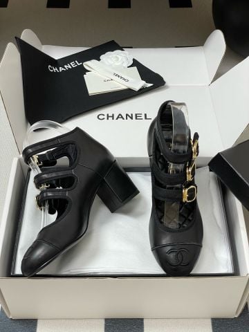 Giày cao gót CHNEL*  – Boot cổ cao ba quai